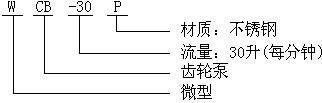 WCB型微型齒輪油泵型號意義